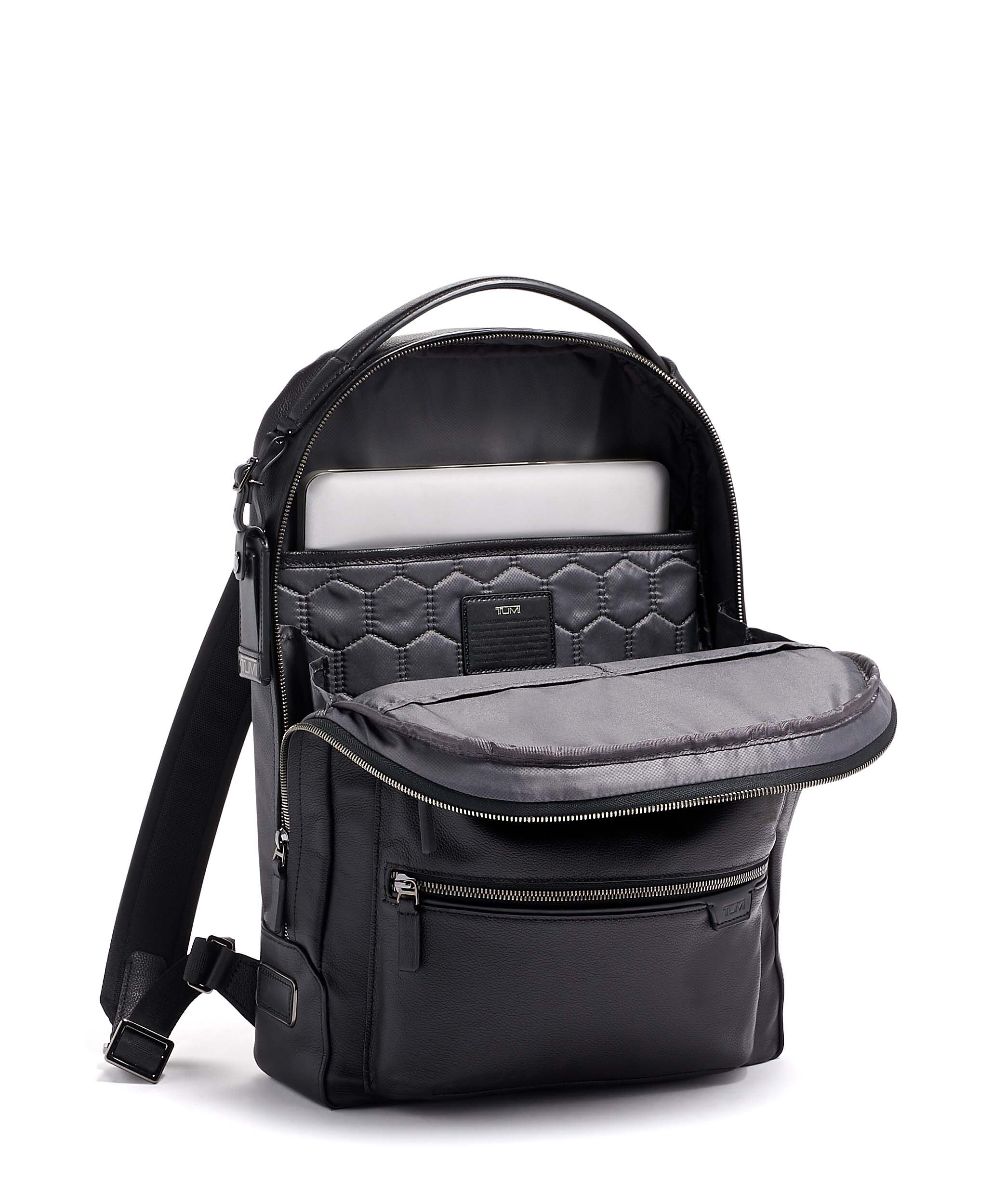 Tumi leather backpack mens on sale