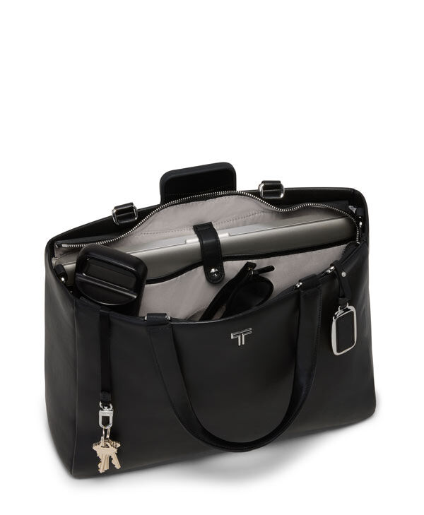 Tumi leather tote hot sale