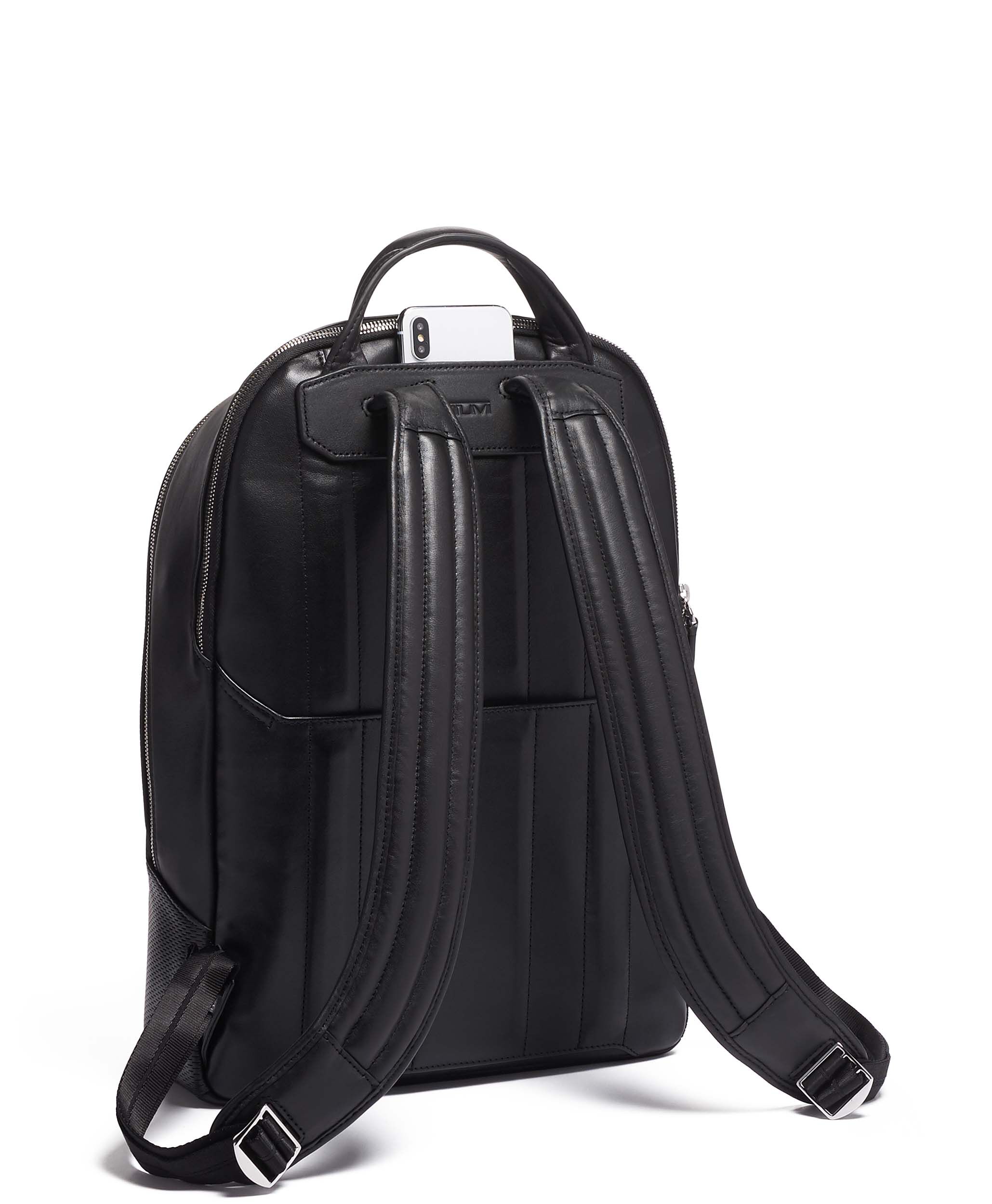 tumi mens leather backpack