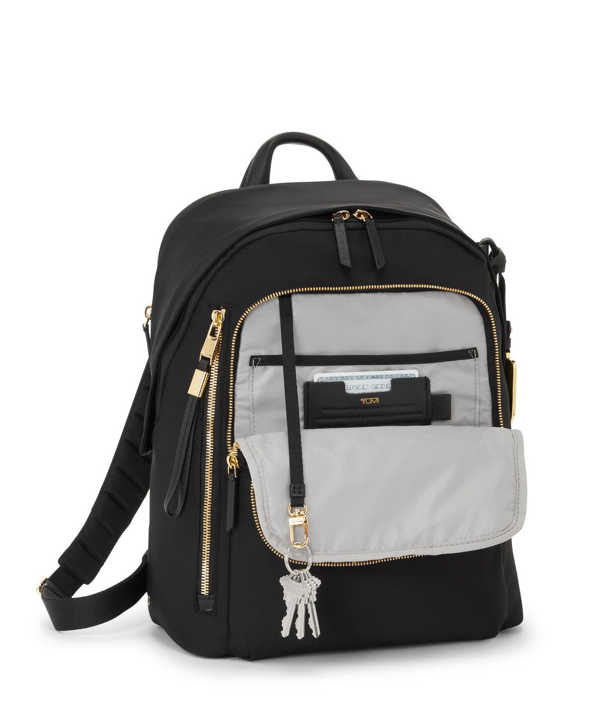 TUMI Voyageur HALSEY BACKPACK  Black/Gold TUMI Voyageur HALSEY BACKPACK  Black/Gold